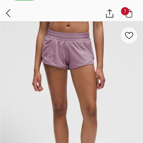 lululemon athletica Women's Athletic Shorts in Lavender - Picture 1 of 1
